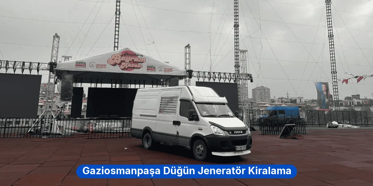 Gaziosmanpaşa Düğün Jeneratör Kiralama
